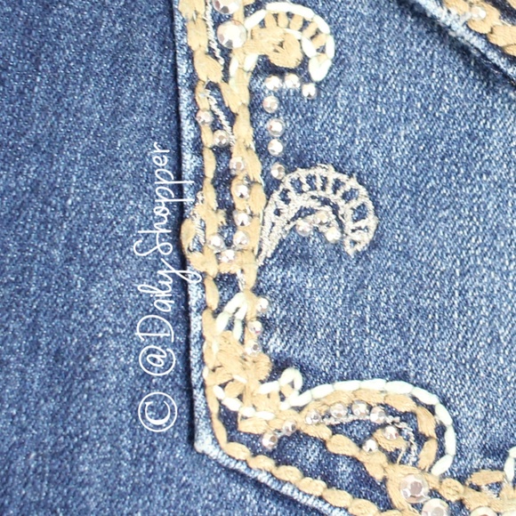 Nine West Vintage America Women's Embroidered and Embellished Jeans - Picture 8 of 8